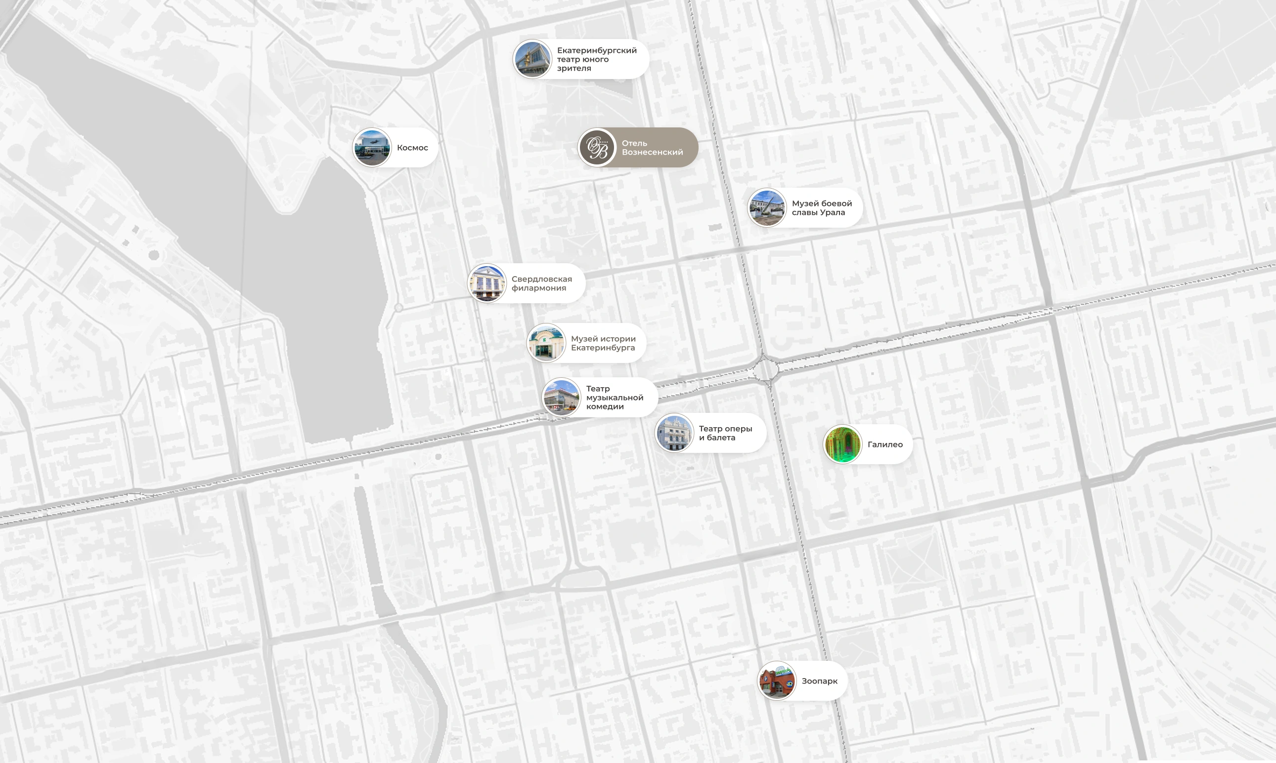 Места для детей рядом с отелем Вознесенский